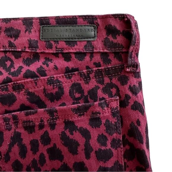 Social Standard by Sanctuary Jeans Cheetah Print Stretch Skinny Ankle Pants 4 - Picture 8 of 12